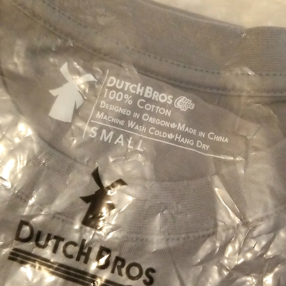 Dutch bros Gray Peace Graphic Tshirt NEW - Picture 6 of 6
